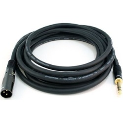 Monoprice 15ft Premier Series XLR Male to 1/4in TRS Male Cable, 16AWG