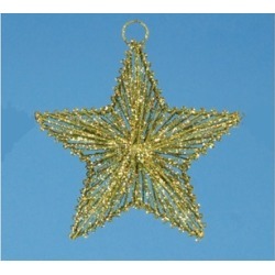 8" Dazzling Kiwi Green Glittered 5-Point Star Christmas Ornament