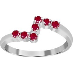Orchid Jewelry 925 Sterling Silver 0.35 Carat Ruby Ring