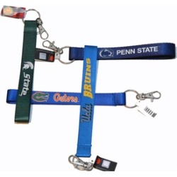 Official NCAA College Wristlet Lanyard Keychain Key Ring University