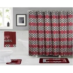 18 Piece Shower Curtain Set Apollo