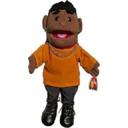 Sunny Toys GL1302B 14 In. Ethnic Dad In Red Suit, Glove Puppet
