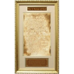 Steiner Sports GOLFPHF000000 Steiner Sports 13 Rules of Golf Framed