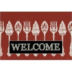 Carolines Treasures SB3090PLMT Serving Spoons Welcome Fabric Placemat