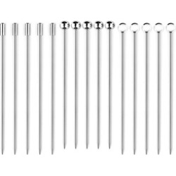 15 PCS Stainless Steel Cocktail Picks Martini Picks Set