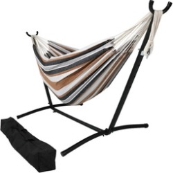 Sunnydaze Cotton Double Brazilian Hammock & Stand Combo