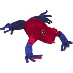 Sunny Toys NP8213 12 in. Frog - Dart Strawberry, Animal Puppet