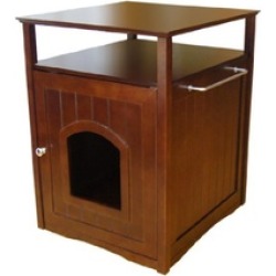 Merry Products MPS008 Cat Washroom - Night Stand Pet House - Walnut