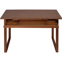 Offex Home Office Ponderosa Wood Topped Table - Sonoma Brown