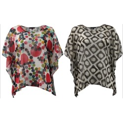 Women's Plus-Size Draped Sleeve Blouse Tee Shirt Summer Top Fashion T