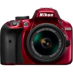 Nikon D3400 24.2 Mp Dslr Camera W/ Af-p Dx 18-55mm Vr Lens Kit (Red)