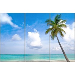 Split Canvas Art Set 12"x24" 3 Pieces Palm Beach