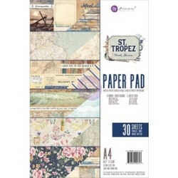 Prima Marketing 992743 Double - Sided Paper Pad A4 St. Tropez - Pack of 30