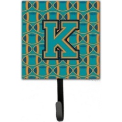 Carolines Treasures CJ1063-KSH4 Letter K Football Aqua Orange & Marine Blue Leas