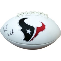 Autographed Deshaun Watson Houston Texans Logo Football