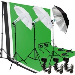 Umbrella Lighting Photography With Backdrop Stand Kit