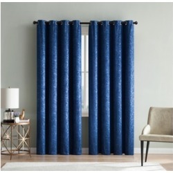 Embossed Blackout Window Curtain Panel 90"