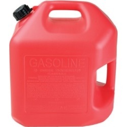 Midwest Can 5600 Poly Gasoline Can w/Spill Proof Spout, Red, 5-Gallon