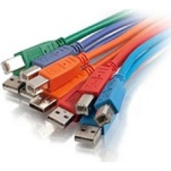 Cables To Go 35679 2M Usb 2.0 A-B Multi-Color Cables - 5 Pack