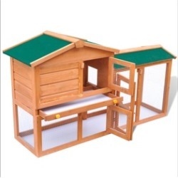 55" Outdoor Wooden Large Chicken Coop Rabbit Hutch Small Animal House