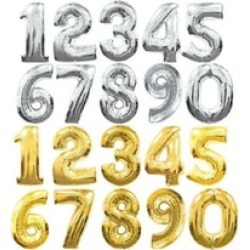 Foil Balloon Wedding Celebration 16" 40" Silver Gold Letter Number