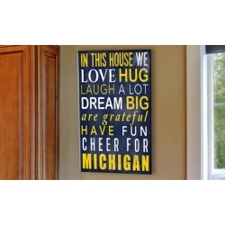 Fan Creations NCAA 12"x19" In This House Wooden Sign