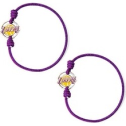 Sports Team Logo Set 0f 2 Stretch Bracelets Hair Ties - NBA