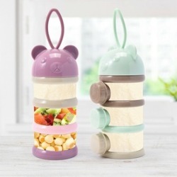3-4 Layers Baby Formula Milk Powder Dispenser Infant Snack Storage Container