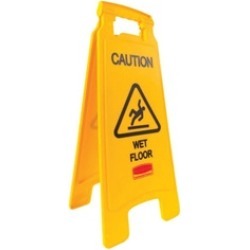Rubbermaid 611277YEL Wet Floor Caution Sign, Yellow