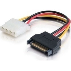 Cables To Go 6In 15-Pin Serial Ata Male To Lp4 Female Power Cable