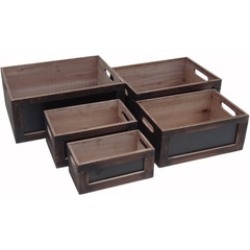 Cheungs FP-4264-5 Wood Crate with Chalkboard Front