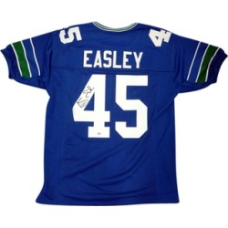 Autographed Kenny Easley Seattle Seahawks Blue Custom Jersey