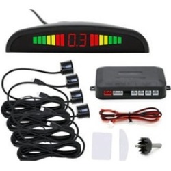Car Reverse Parking Sensor Rear 4 Sendors LCD Display Audio Buzzer