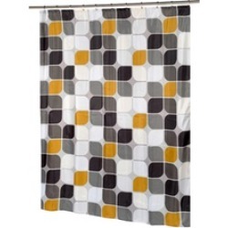 Carnation Home Fashions Extra Long Metro Fabric Shower Curtain