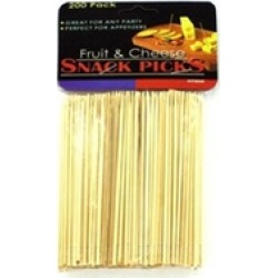 Bulk Buys HT858-108 Wood Appetizer Picks in a Poly Bag - Pack of 108