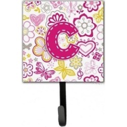 Carolines Treasures CJ2005-CSH4 Letter C Flowers And Butterflies Pink Leash