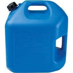 Midwest Can 7600 Plastic Kerosene Can w/Shut Off Spout, Blue, 5-Gallon