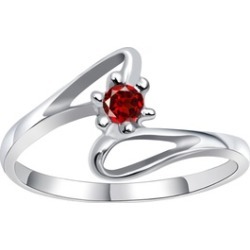 Orchid Jewelry 925 Sterling Silver 0.15 Carat Garnet Ring