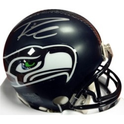 Autographed Russell Wilson Seattle Seahawks Mini Helmet