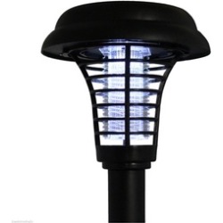 Solar Powered LED Light Pest Bug Zapper Insect Mosquito Killer Lamp
