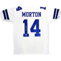 Autographed Craig Morton Dallas Cowboys White Custom Jersey