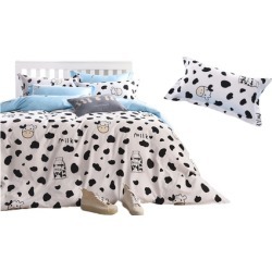 Quilt Set Collection (3-Piece) COWS Black White Patterns