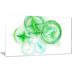 Green Fractal Desktop Wallpaper Abstract Metal Wall Art 28x12