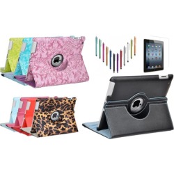 Zeox 360 Rotating Stand Smart Leather Case Cover For iPad Air / Air 2