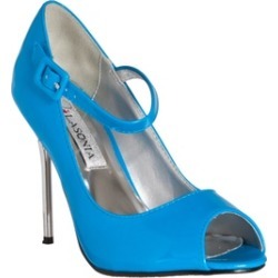 Riverberry Women's 'Peep Toe Mary Jane Style Stiletto Heels, Blue