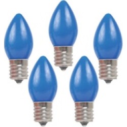 Holiday Bright Lights BU25C7-OBLA Christmas C7 Light Bulbs, Blue Holiday Bright Lights BU25C7-OBLA Christmas C7 Light Bulbs, Blue