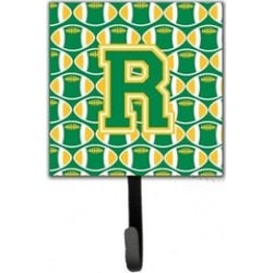 Carolines Treasures CJ1069-RSH4 Letter R Football Green & Gold Leash or Key Hold
