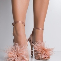Toe Action Feather Heeled Sandals