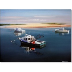 Paul Walsh 'Cape Cod Fishing Boats' Canvas Art