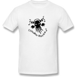 SQZG Mens Cthulhu Rocks Tee Menss White